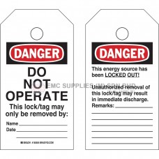 Brady RipTag Danger Do Not Operate Safety Tag Roll